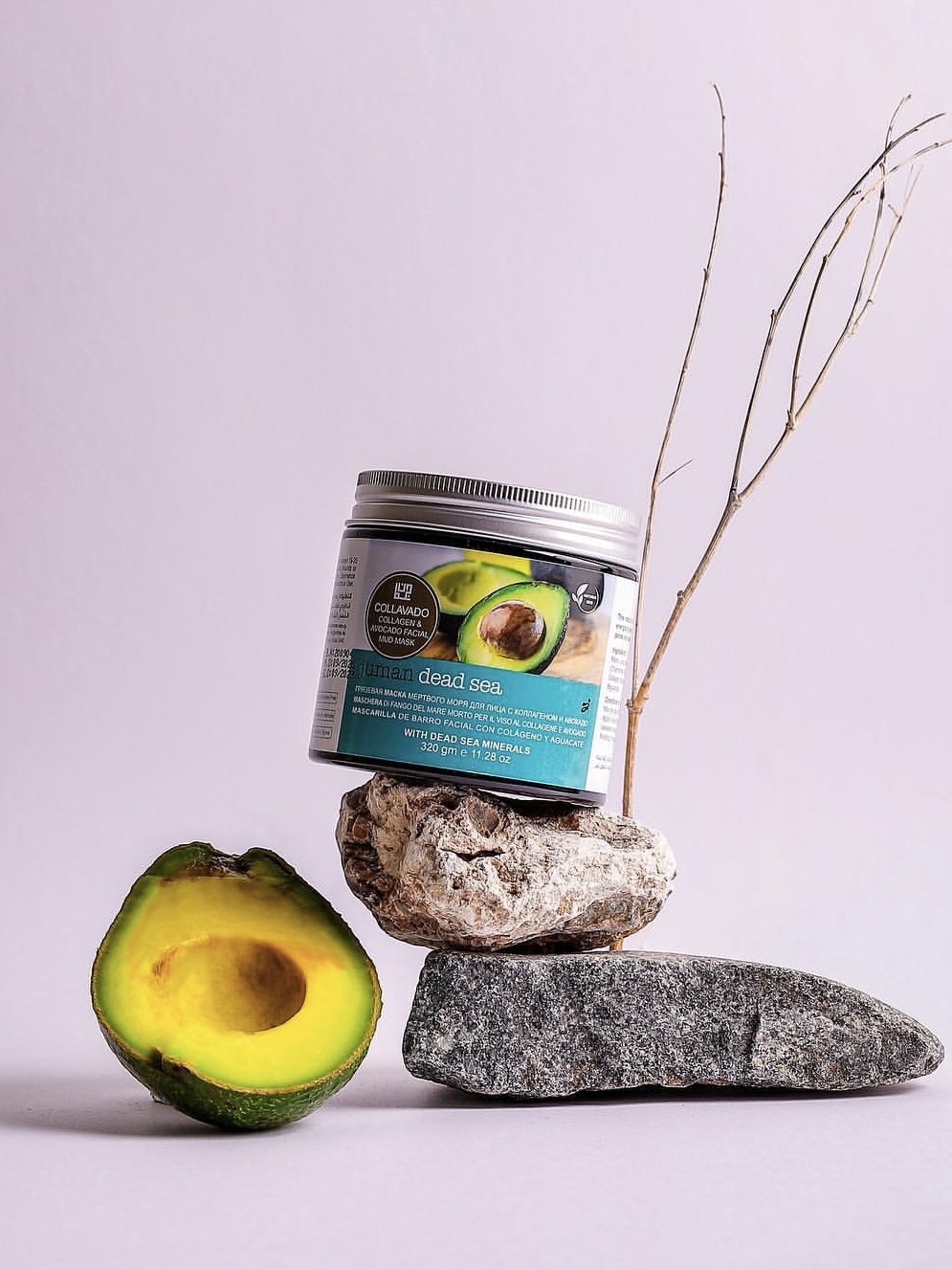 collagen & avocado facial mud mask with dead sea minerals