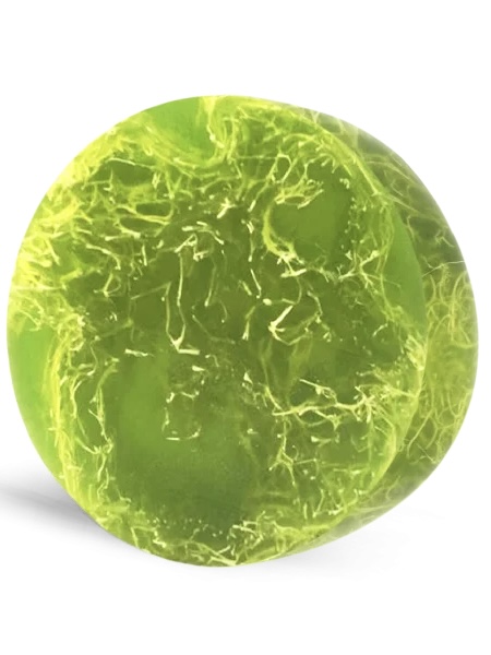 lemon & spearmint essential oil loofah soap with dead sea minerals
