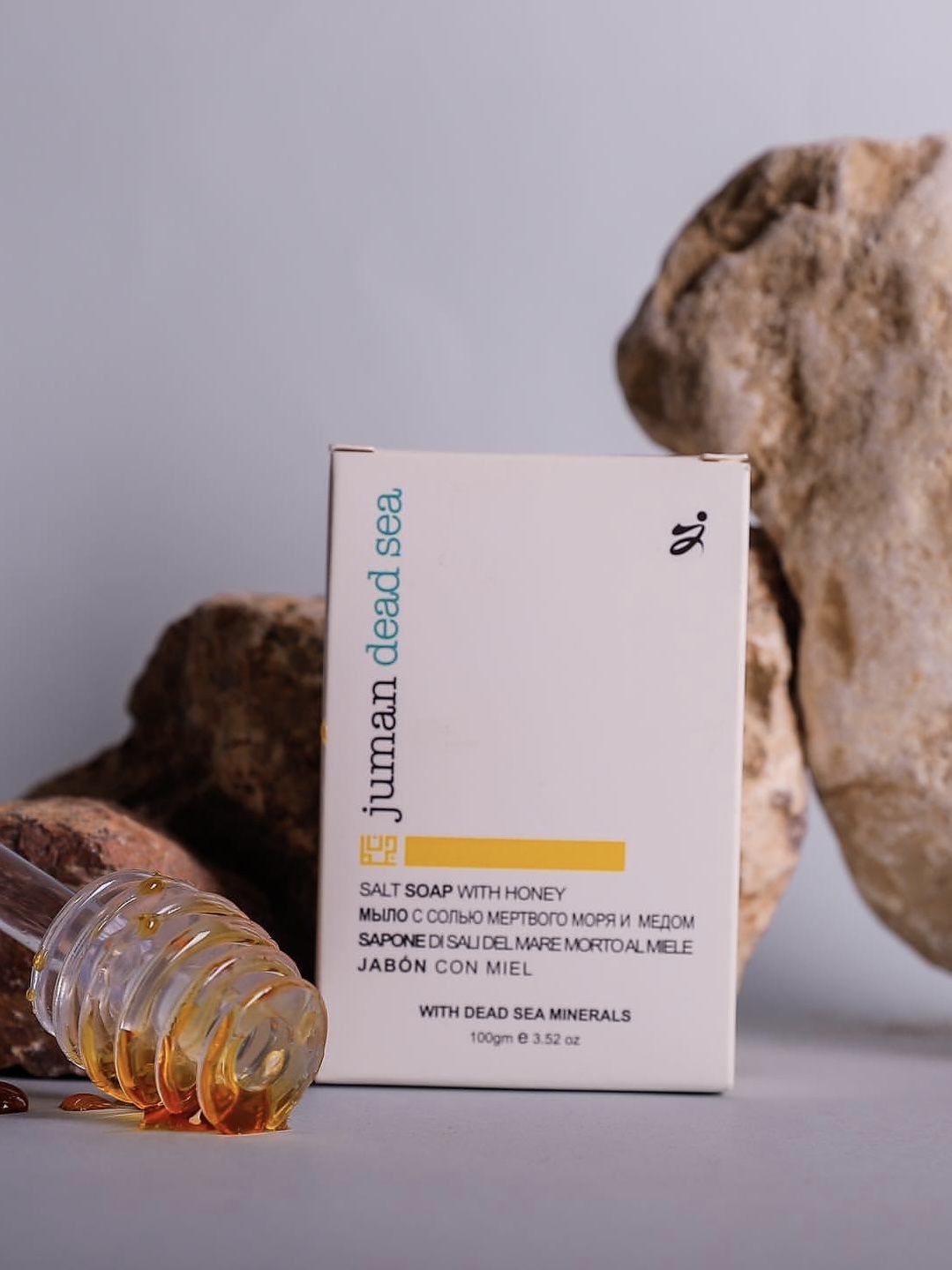salt soap with honey with dead sea minerals